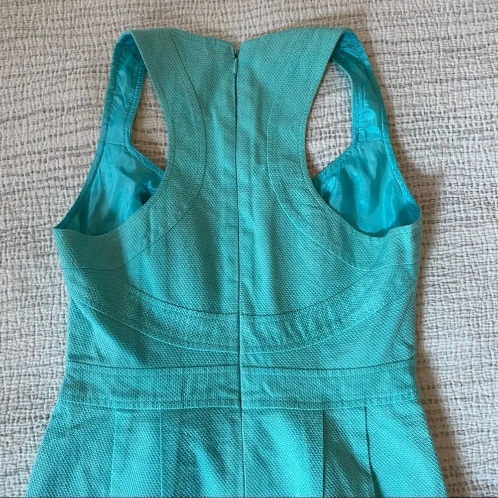 💙 Nanette Lepore Textured Basketweave Tiffany and Co Blue Dress size XS